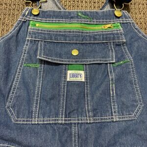 Liberty Overalls Mens 40x30 Blue Stonewashed Carpenter Bib Workwear Utility